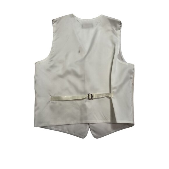 Brandon Michael Vintage 5 Button Satin Suit Vest in Champagne - Picture 2 of 3